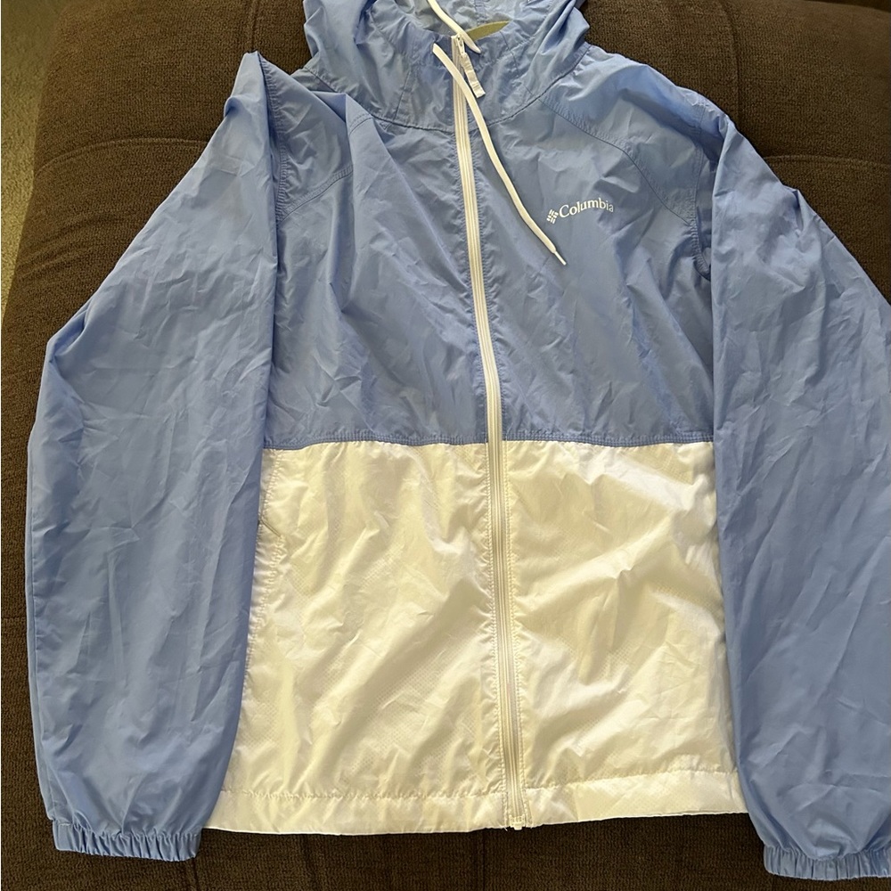 Columbia Women Center Ridge Light blue and white Windbreaker
